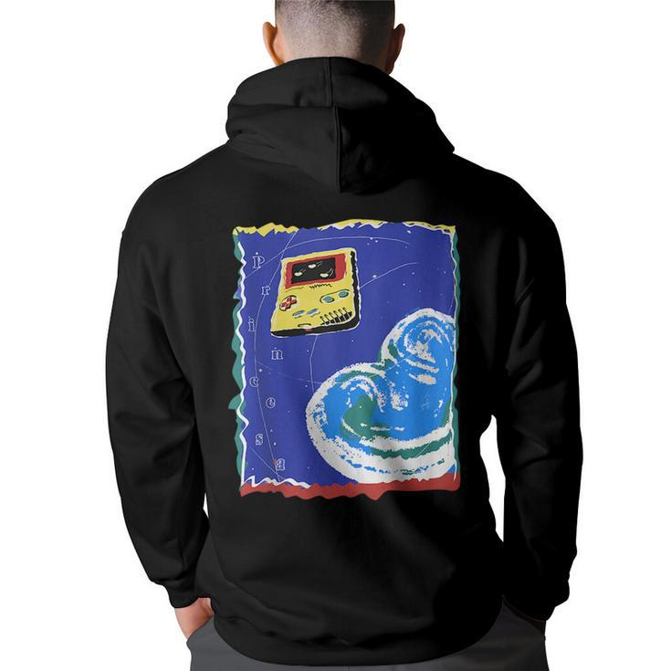 Retro Vintage 90S Earth Day Funny Game Boys  90S Vintage Designs Funny Gifts Back Print Hoodie
