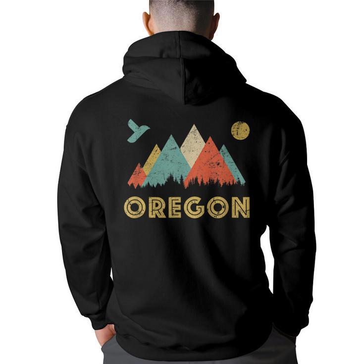 Retro Vintage Oregon Throwback  And Gift  Oregon Funny Gifts Back Print Hoodie