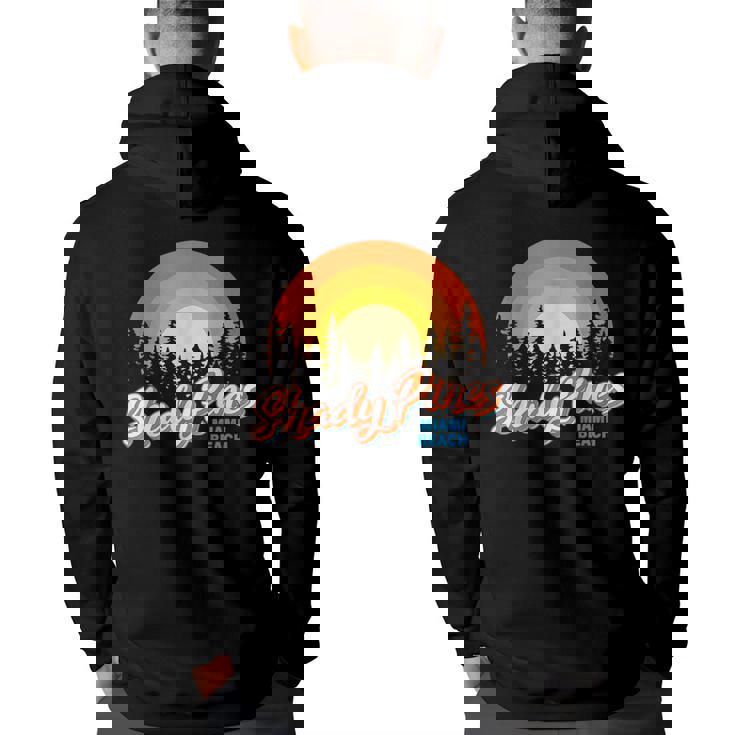 Shady Pines Miami Beach Florida Beach Summer Vacation Florida Gifts & Merchandise Funny Gifts Back Print Hoodie