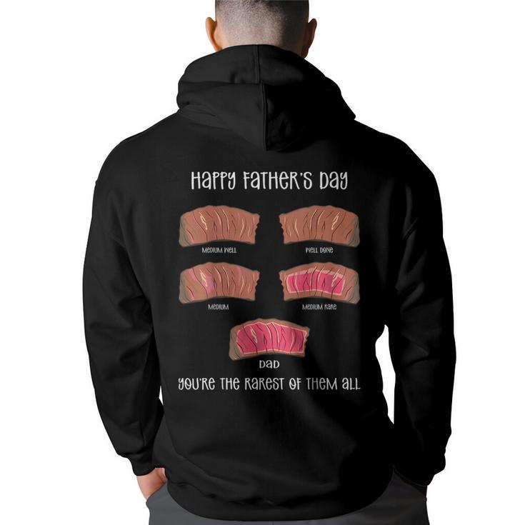 The Rarest Of Them All Fathers Day Funny Dad Papa Husband  Back Print Hoodie