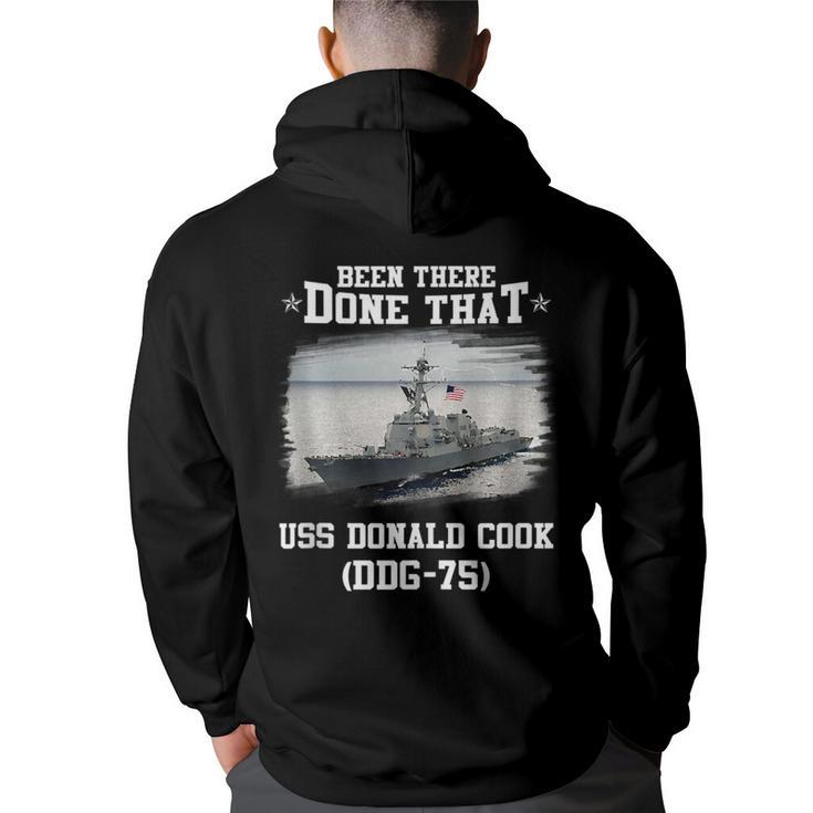 Uss Donald Cook Ddg-75 Veterans Day Father Day Gift  Back Print Hoodie