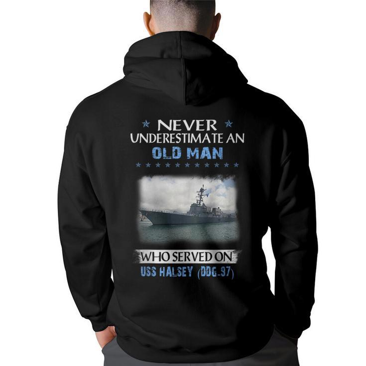 Uss Halsey Ddg-97 Destroyer Class Veterans Day Father Day  Back Print Hoodie
