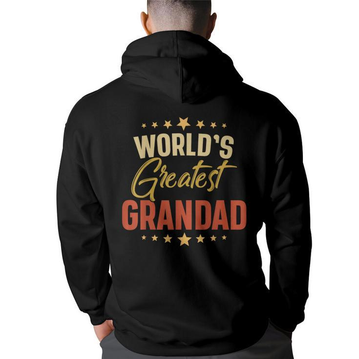 Vintage Worlds Greatest Grandad Dad Grandpa Fathers Day  Grandpa Funny Gifts Back Print Hoodie
