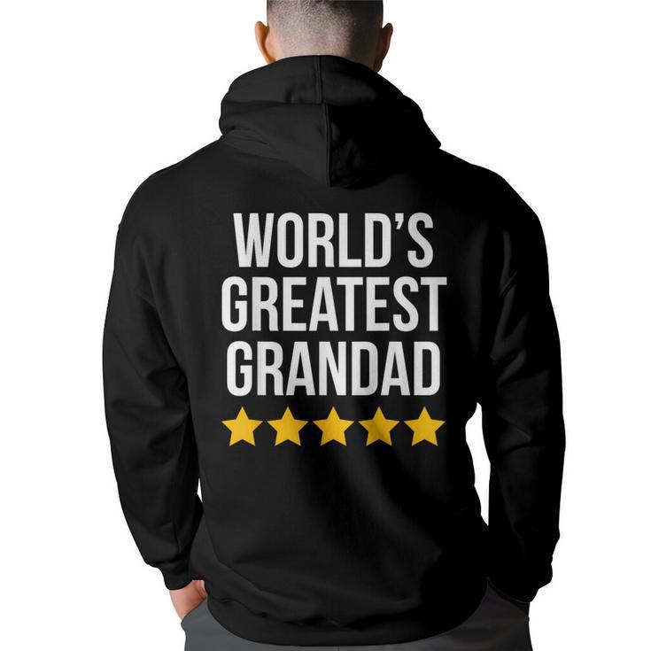Worlds Greatest Grandad Grandpa Funny Fathers Day  Grandpa Funny Gifts Back Print Hoodie