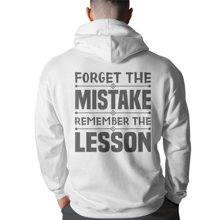 Entrepreneur - Forget The Mistake Remember The Lesson  Back Print Hoodie