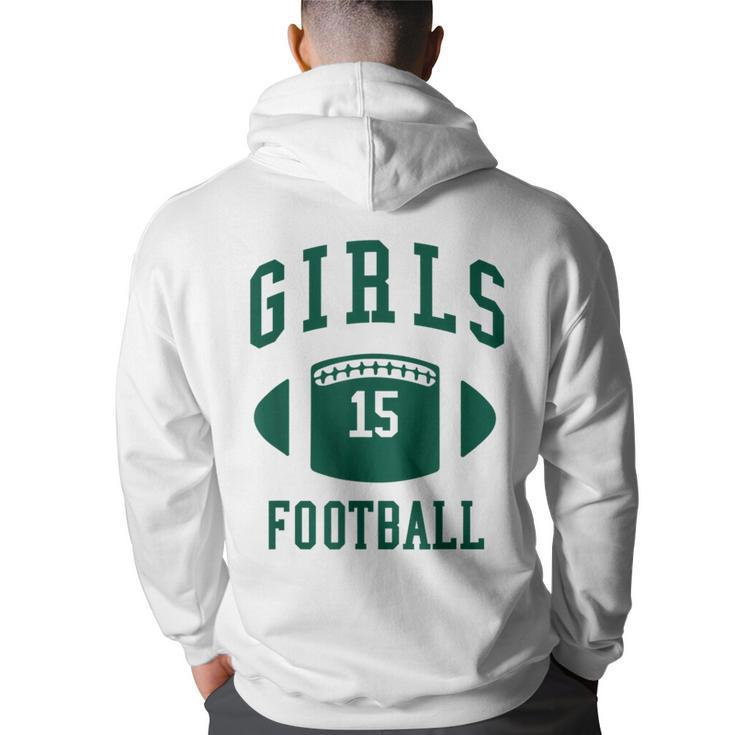 Rachel Green Girls Football  Football Funny Gifts Back Print Hoodie