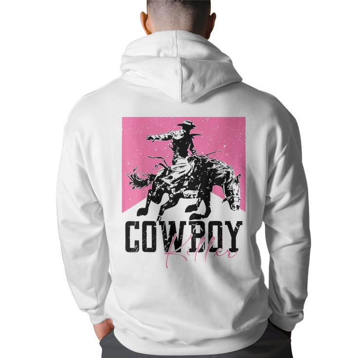 Western Cowgirl Vintage Punchy Cowboy Killers For Girl  Back Print Hoodie