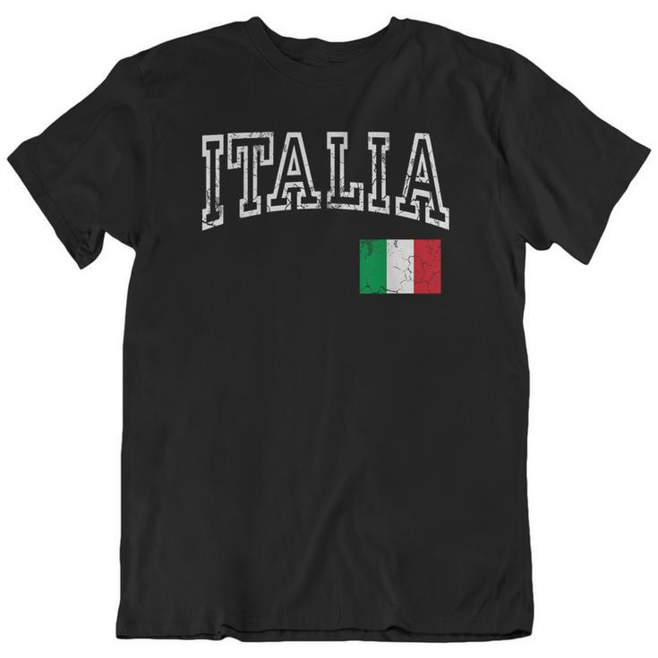 Italia Italian Flag Italy Distressed Old Men T-shirt