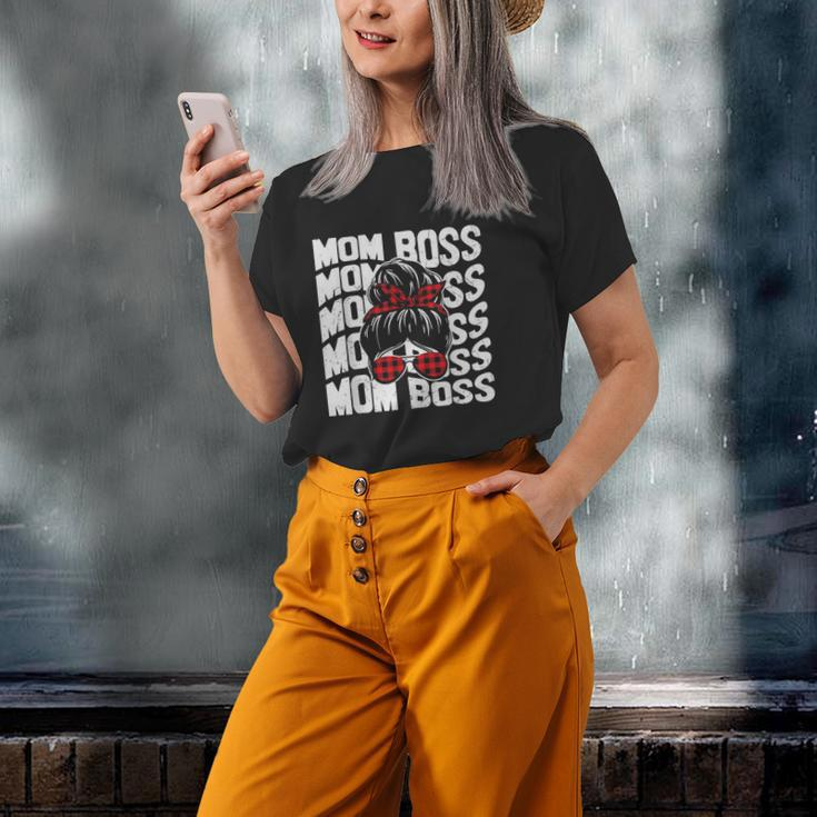 Mom Boss Mommy Wife Family Mom Life Mothers Day Gifts For Mom Funny Gifts Old Women T-shirt Graphic Print Unisex Tee Gifts for Her
