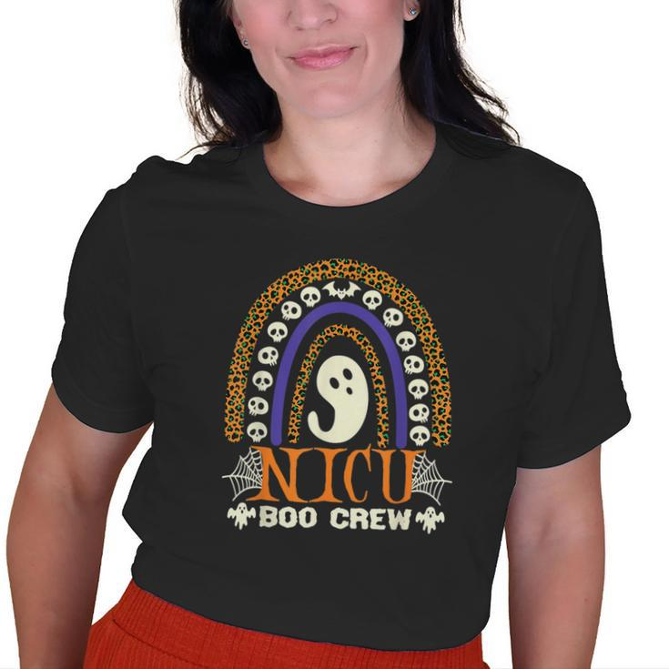 Boo Crew Nurse Halloween For Nicu Nurses Rn Ghost Old Women T-shirt