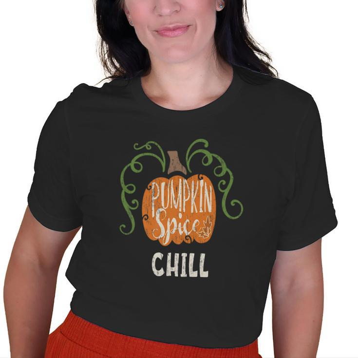 Chill Pumkin Spice Fall Matching For Family Old Women T-shirt