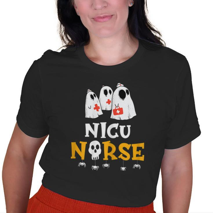Halloween Nicu Nurse Costume Rn Nursing Ghost Old Women T-shirt