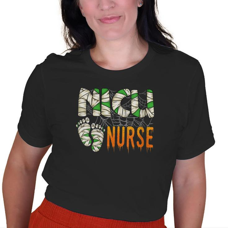 Halloween Nicu Nursing Mummy Costumes Neonatal Nurses Old Women T-shirt