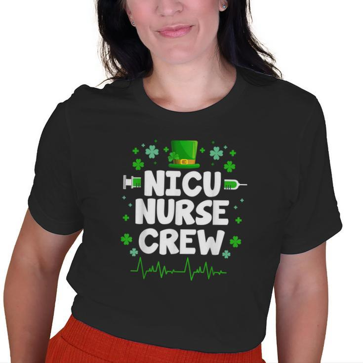 Nicu Nurse Crew Leprechaun Hat Happy St Patrick's Day Old Women T-shirt