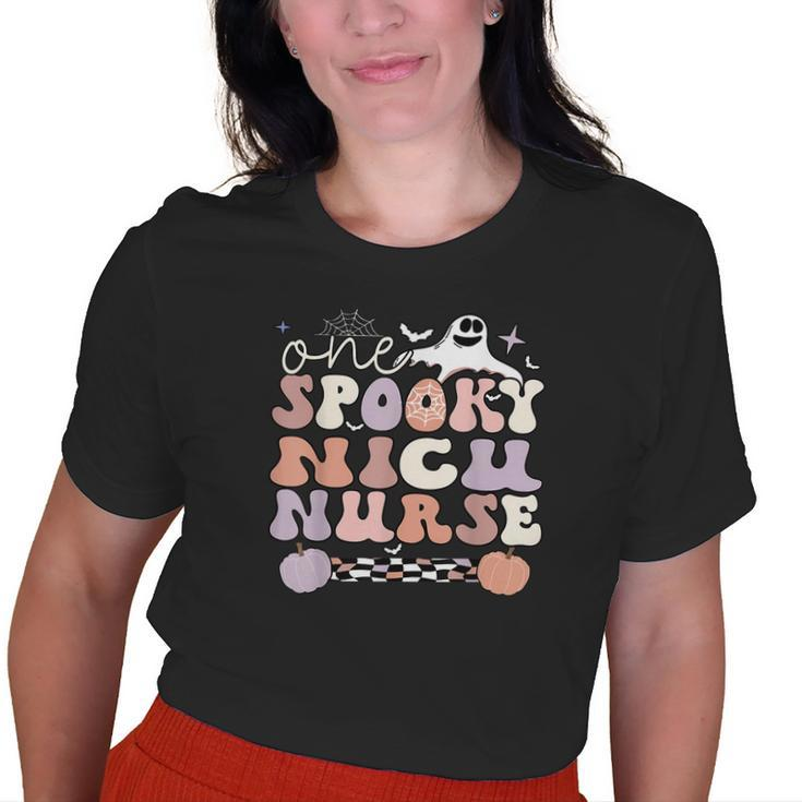 Spooky Nicu Nurse Halloween Nicu Nursing Old Women T-shirt