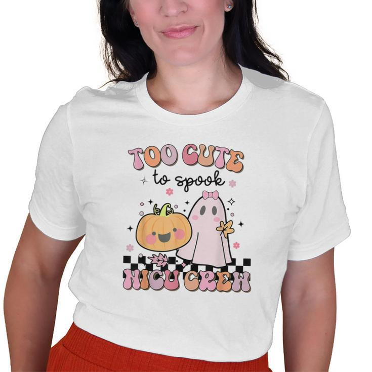 Nicu Nurse Halloween Retro Too Cute To Spook Nicu Crew Old Women T-shirt