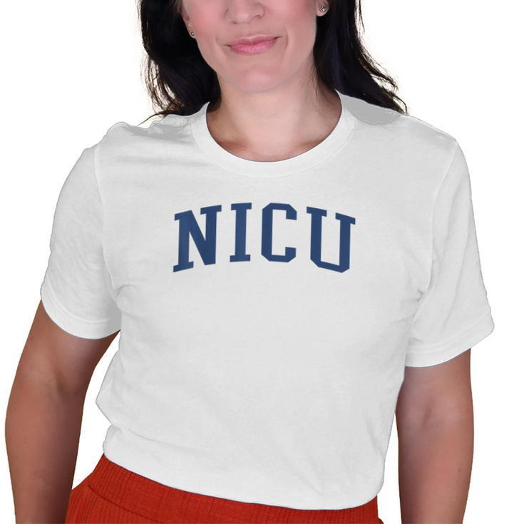 Nicu Nurse Varsity Style Old Women T-shirt