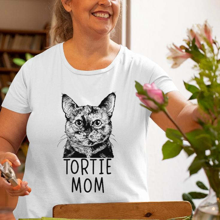 Tortie Cat Mom Pocket Tortoiseshell Cat Mama Gifts For Mom Funny Gifts Old Women T-shirt Graphic Print Unisex Tee Gifts for Old Women