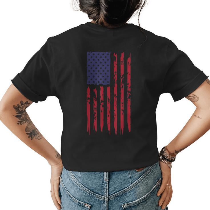 American Flag  Men Women Kid July 4Th Vintage Usa Pride Pride Month Funny Designs Funny Gifts Womens Back Print T-shirt