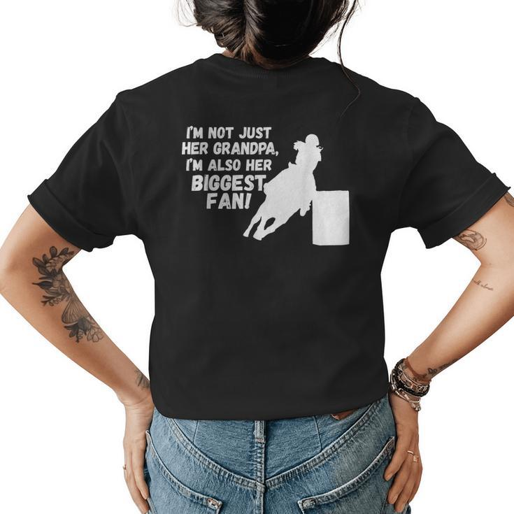Barrel Racing Grandpa Cowgirl Design Horse Riding Racer Gift For Mens Womens Back Print T-shirt
