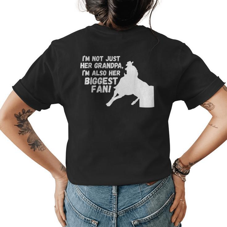 Barrel Racing Grandpa Cowgirl Hat Design Horse Riding Racer Gift For Mens Womens Back Print T-shirt