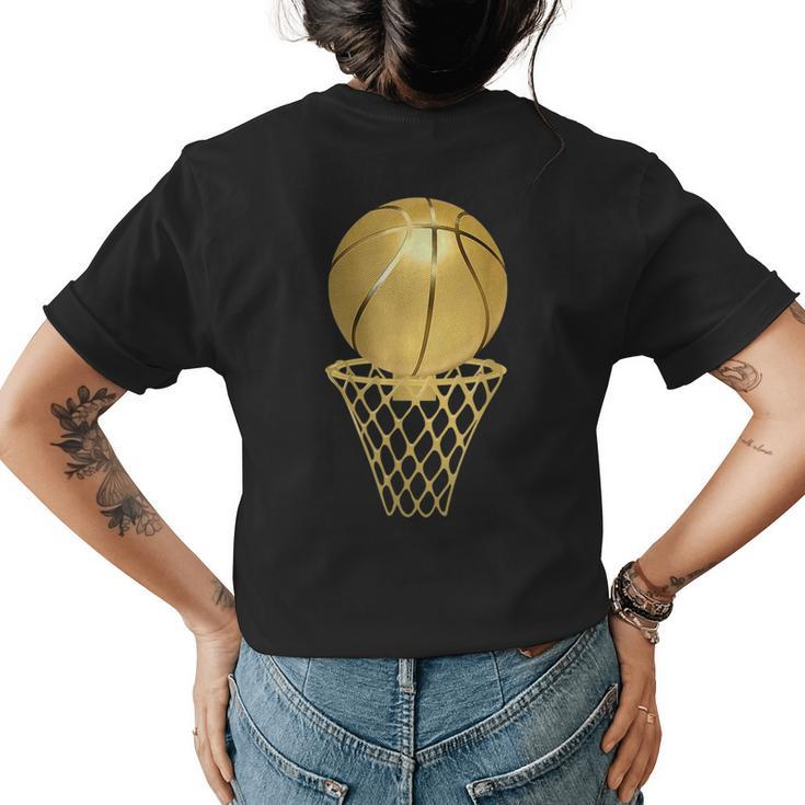 Basketball Player Trophy Game Coach Sports Lover Basketball Funny Gifts Womens Back Print T-shirt
