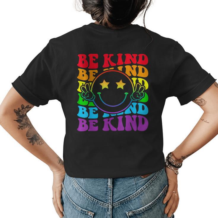 Be Kind Lgbt Pride Month Gay Right Funny Smile Happy Face  Womens Back Print T-shirt