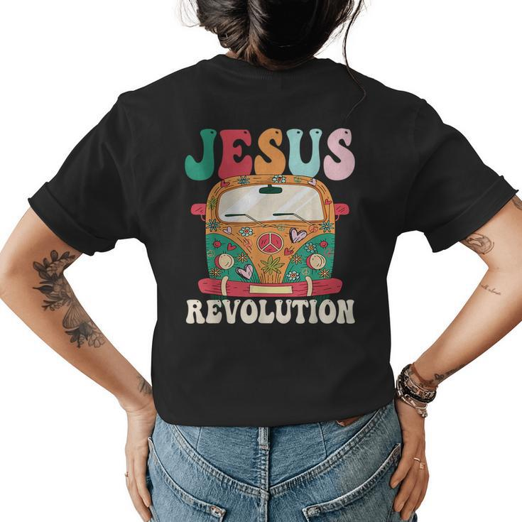 Boho Bus Jesus-Revolution Christian Faith Based Jesus   Faith Funny Gifts Womens Back Print T-shirt