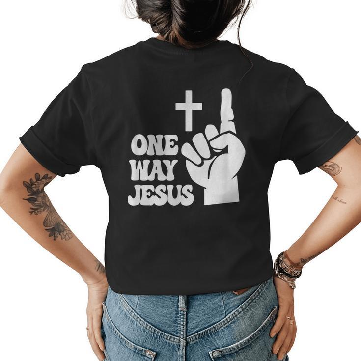 Boho Jesus-Revolution Christian Faith Based Jesus  Faith Funny Gifts Womens Back Print T-shirt
