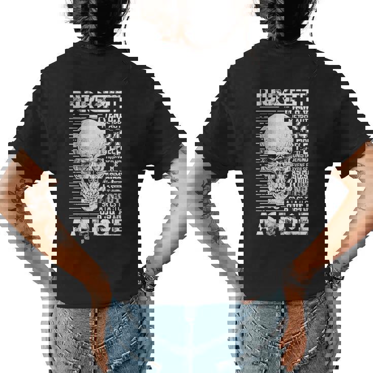 Burgett Name Gift Burgett Ively Met About 3 Or 4 People Womens Back Print T-shirt