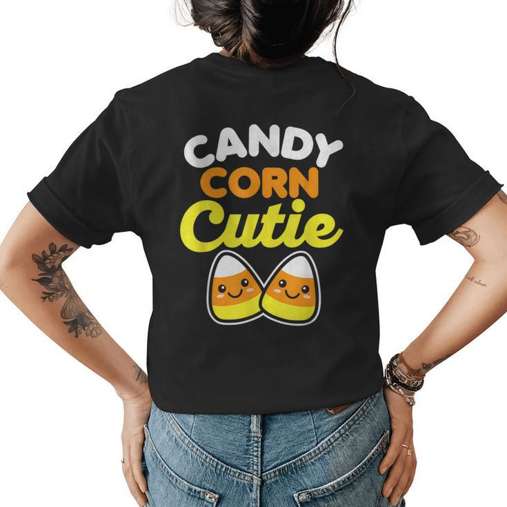 Candy Corn Cutie Halloween Costume Cute Fall Kawaii Graphic Halloween Costume  Womens T-shirt Back Print