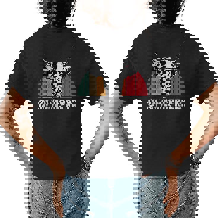 Cow Whisperer Farmer Retro Cows Lover For Men Women Womens Back Print T-shirt