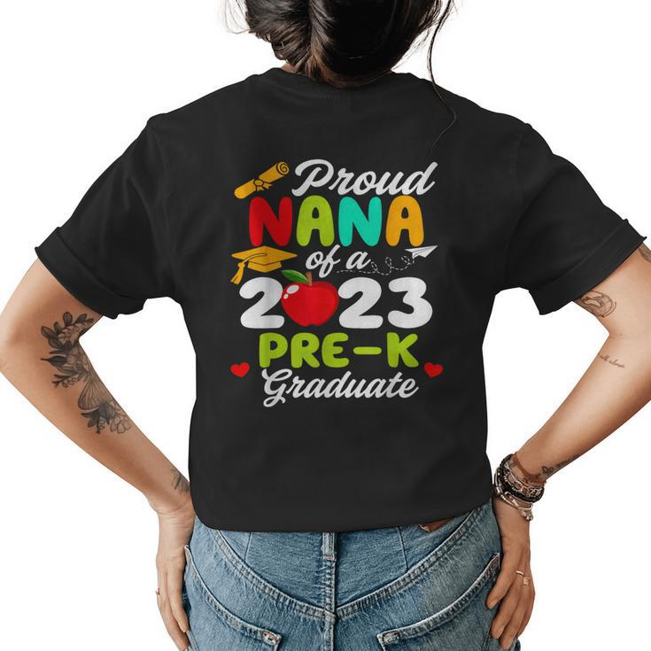 Cute Proud Nana Of A Prek Graduate Graduation Class Of 2023 Women's T-shirt Back Print