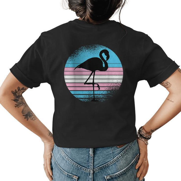 Flamingo Lgbt-Q Trans-Gender Pride Gender-Queer Pride Ally  Pride Month Funny Designs Funny Gifts Womens Back Print T-shirt