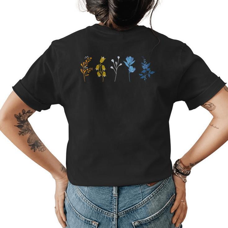 Floral Aroace Pride Aro Ace Lgbtq Flower Aromantic Asexual  Womens Back Print T-shirt