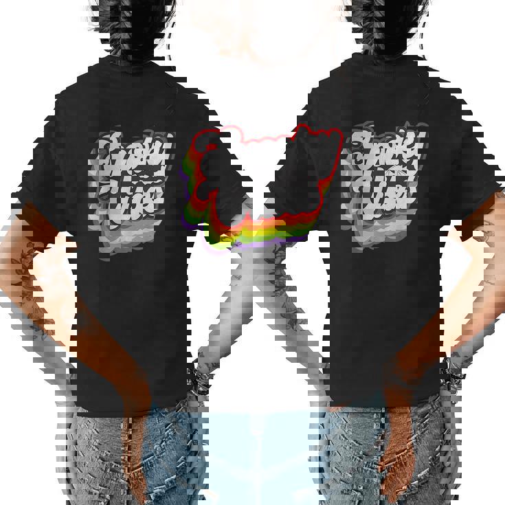 Funny Men Women Halloween Costume Vintage Retro Spooky Halloween Funny Gifts Womens Back Print T-shirt