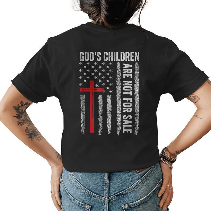 Gods Children Are Not For Sale Vintage Gods Children Quote  Womens Back Print T-shirt