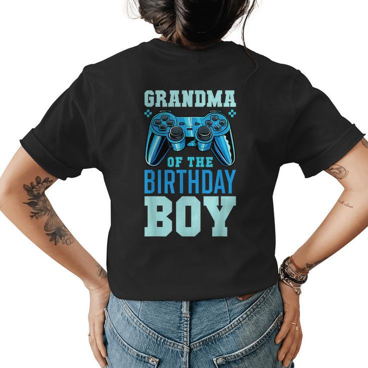 Grandma Of The Birthday Boy Matching Video Gamer Birthday Womens Back Print T-shirt