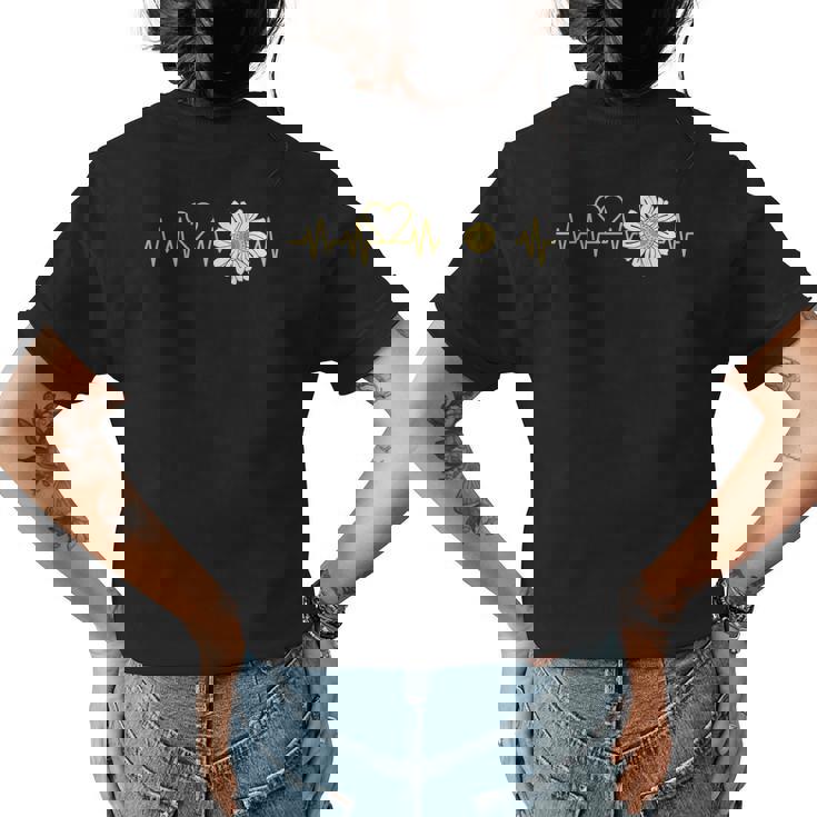 Hearbeat Daisy Flower Lover Costume Cute Planter Gift Womens Back Print T-shirt