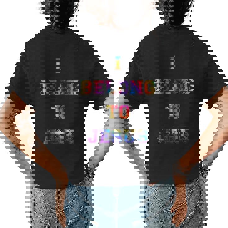 I Belong To Jesus Christian Gym Apparel Christian Dad Funny Gifts For Dad Womens Back Print T-shirt