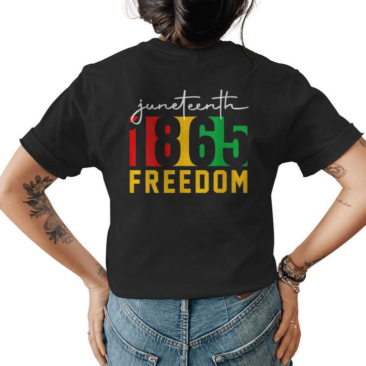 Junenth 1865 Freedom Remembering My Ancestors  Womens Back Print T-shirt
