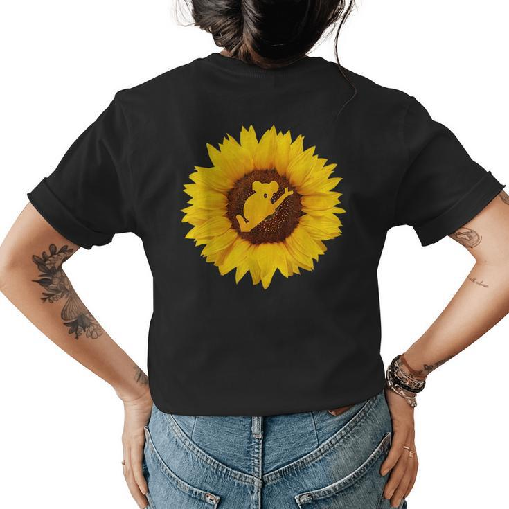 Koala Gift For Women Men Bear Animal Possum Sunflower Lover Gifts For Bear Lovers Funny Gifts Womens Back Print T-shirt