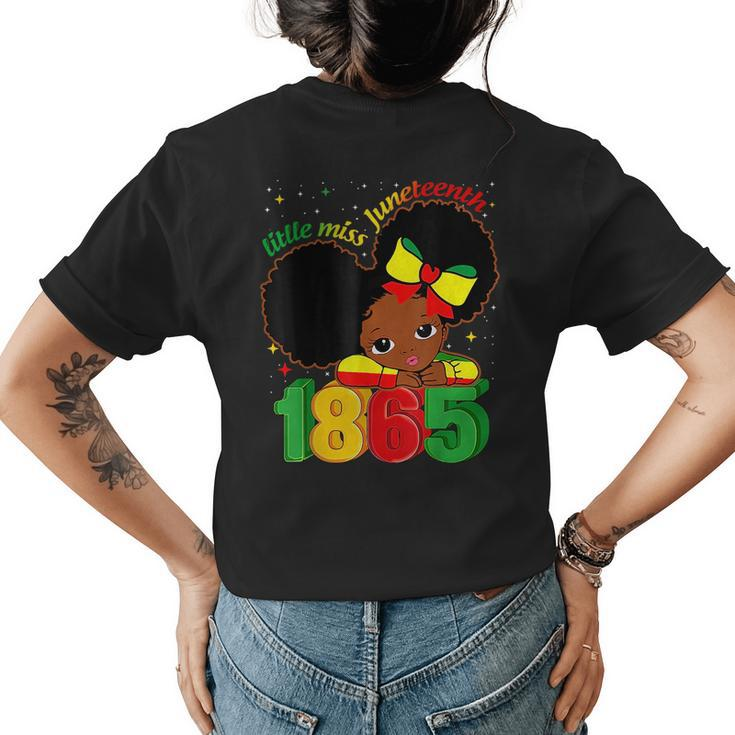 Little Miss Junenth 1865 Black Girl Melanin Toddler Kids  Womens Back Print T-shirt