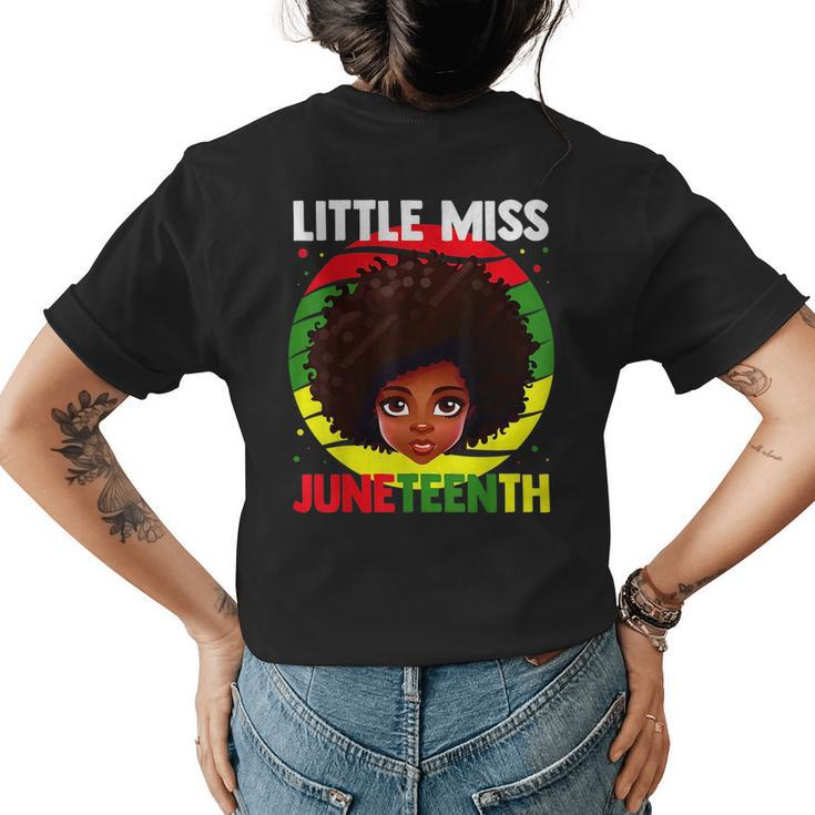 Little Miss Junenth Girls And Youths Celebrate Your Roots  Womens Back Print T-shirt