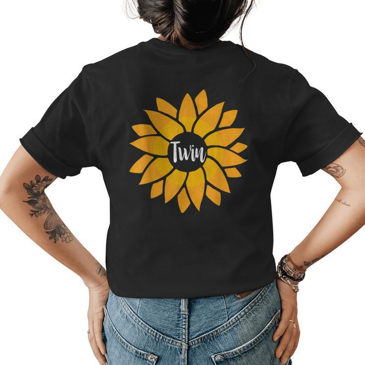 Matching Big Little Greek Reveal Sorority Family Sunflower Womens Back Print T-shirt