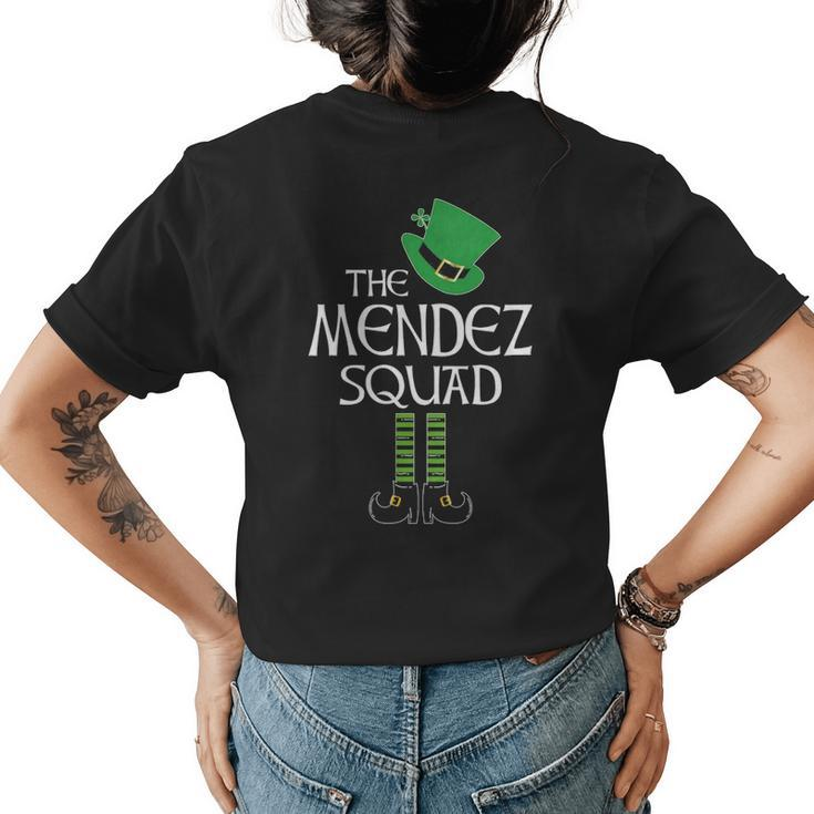 Mendez Name Gift The Mendez Squad Leprechaun Womens Back Print T-shirt