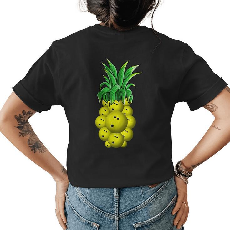Pineapple Hawaiian Bowling T  Aloha Beach Gift Hawaii  Womens Back Print T-shirt