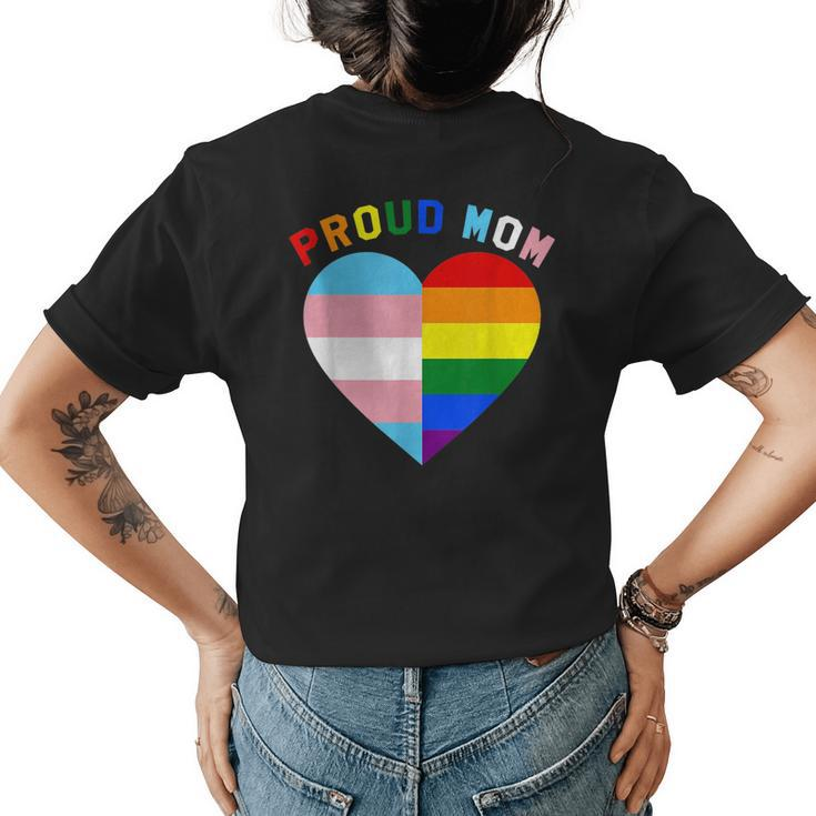 Proud Ally Lgbtq Transgender Proud Moms For Proud Trans Mom  Womens Back Print T-shirt