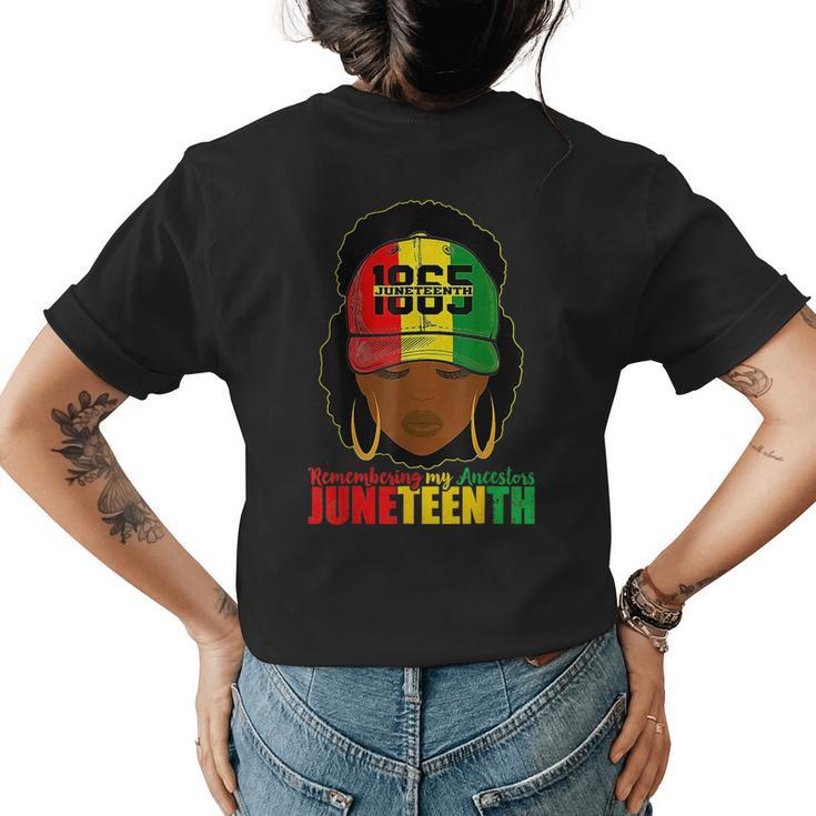 Remembering My Ancestors Junenth Black Women Black Pride  Womens Back Print T-shirt