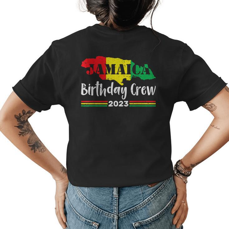 Retro Birthday Crew Jamaica 2023 Men Women Party Matching  Womens Back Print T-shirt